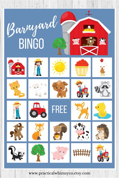 Wonderful Farm Animal Bingo Printable Free Ocean Worksheets