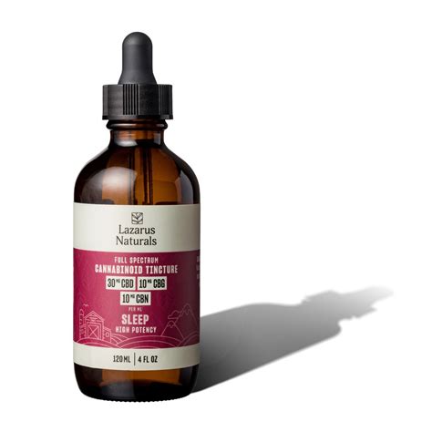 Lazarus Naturals Sleep Tincture Full Spectrum CBD CBG CBN 6 000 Mg