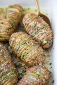 Garlic Herb Hasselback Potatoes | Joyful Healthy Eats