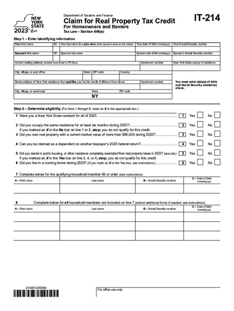 2023 Form Ny Dtf It 214 Fill Online Printable Fillable Blank Pdffiller