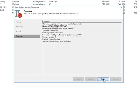 Freenas Configuración De Veeam Backup Repository Object Storage