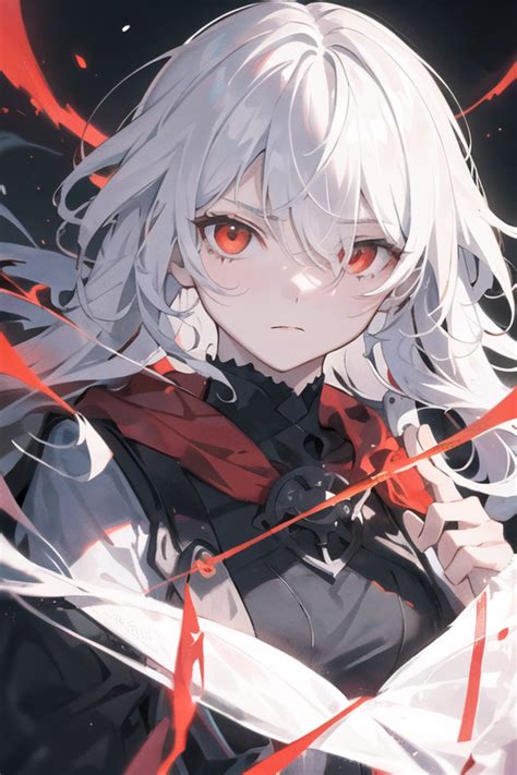 Anime Characters With White Hair And Red Eyes