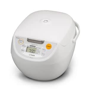 Tiger Micom Cup White Rice Cooker With Tacook Cooking Plate Jbv