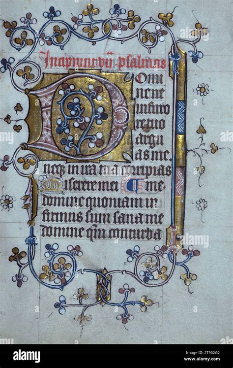 Illuminated Manuscript Doffinnes Hours Floral Decoration This Book