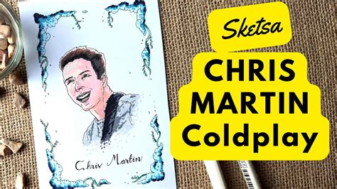 Sketsa Chris Martin COLDPLAY Cuma Pakai Spidol Dan Drawing Pen FULL