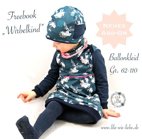 Ballonkleid Wirbelkind Mini Add On Zum Freebook Lila Wie Liebe