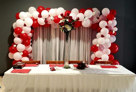 Red And White Balloon Arch White Balloons Balloon Arch Balloons