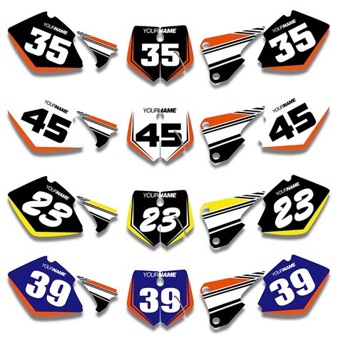 NICECNC Custom Background Number Plate Graphics Sticker Decal For KTM