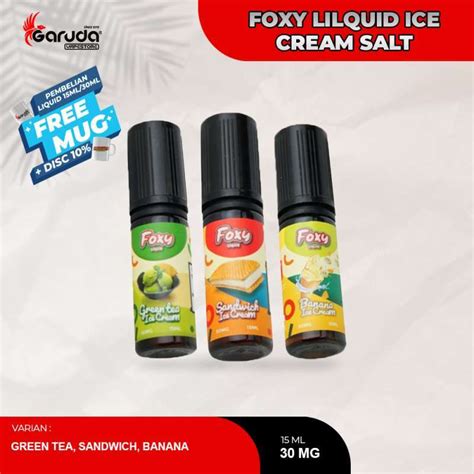 Jual Foxy Ice Cream Series Saltnic Liquid By Vapeshouse 15ml Bercukai