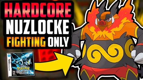 Pok Mon Black Hardcore Nuzlocke Fighting Types Only Youtube