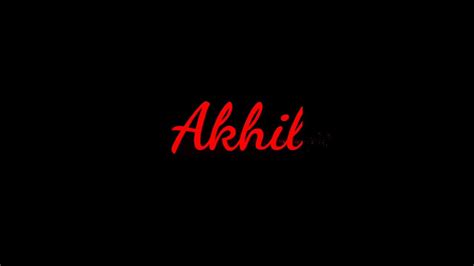 Akhil Name Editing Youtube