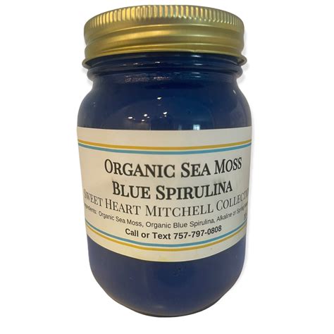 Organic Sea Moss Blue Spirulina Gel Sweet Heart Mitchell Collection