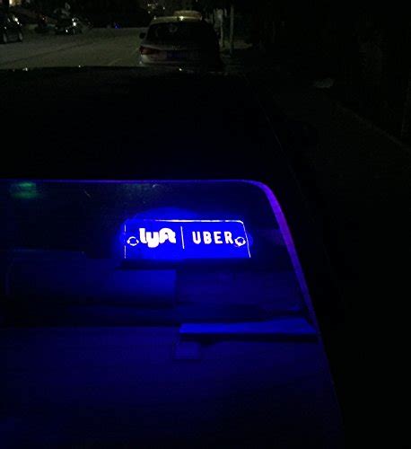 UBER LYFT LOGO Glow LED Light Sign Decal Sticker With Remote Control 16