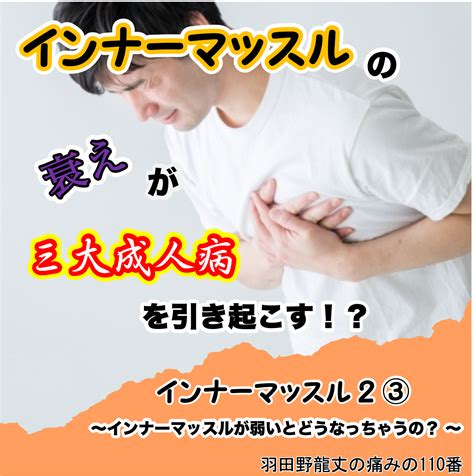 インナーマッスル2③ 〜インナーマッスルが弱いとどうなっちゃうの？〜｜スタッフブログ はしもと接骨院