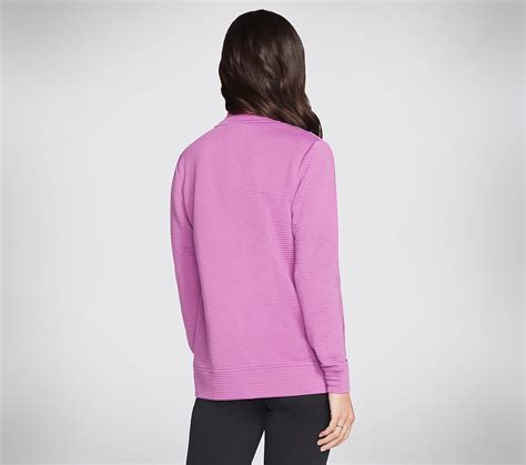 Skechers Gowalk Hoodless Hoodie | Purple/Hot Pink Knit Jacket For Women ...