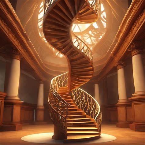 L hélice D adn Comme Un Escalier En Spirale Menant Aux Mystères Du