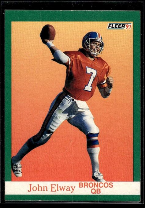 1991 Fleer John Elway Denver Broncos 45 EBay