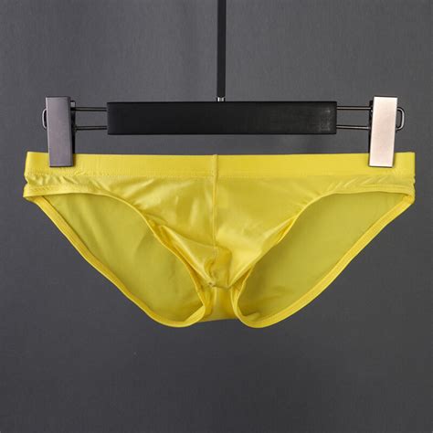 Mens Ice Silk Briefs Sexy Low Waist Bikini Panties Pouch Breathable Underwear Ebay