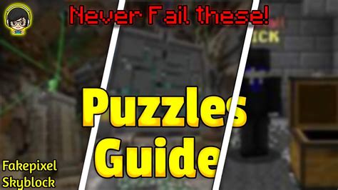 All Dungeons Puzzles Guide Fakepixel Skyblock Part 1 YouTube