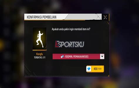 Cara Dapatkan Emote Kongfu Free Fire Ff Esportsku