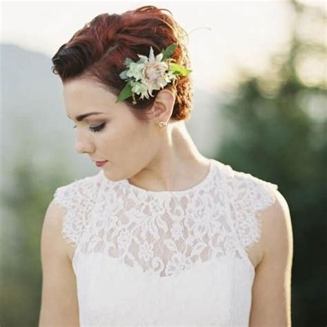 50 Short Wedding Hairstyle Ideas For Beautiful Short Hair Bridal Short Wedding Hair Pixie