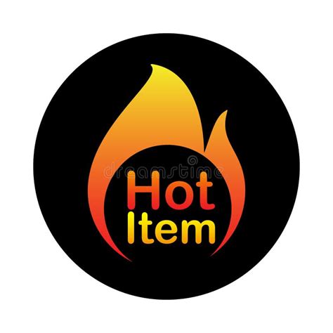 Hot Item Icon Hot Sale Hot Product Vibranst Style Vector