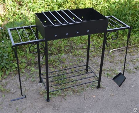 Стол для мангала уличный металлический - 95 фото