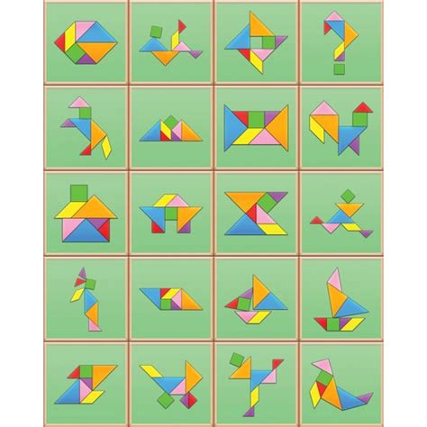 Cuscohome Ahşap Zeka Oyunu Puzzle ve Tangram Seti Zeka Fiyatı