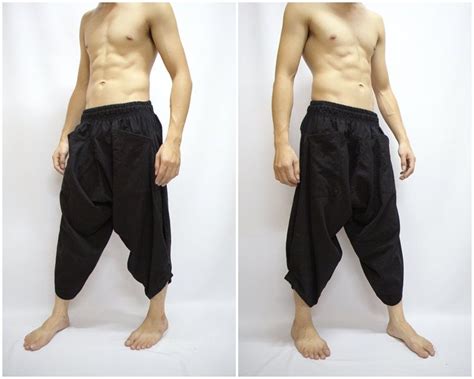 Samurai Pant Black Samurai Pants Trouser Baggy Pants Yoga 100 Cottonunisex Samurai