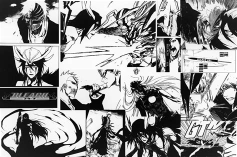 Download Anime Art Black And White Bleach Ichigo Manga Wallpaper ...