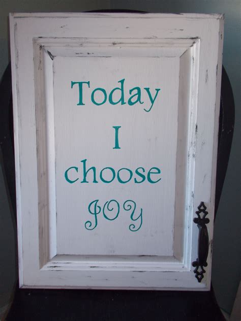 Upcycled Cupboard Door I Choose Joy