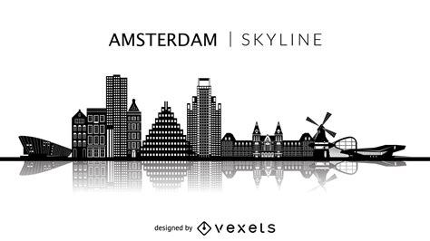 Amsterdam Silhouette Skyline Vector Download