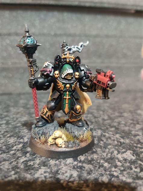 Kitbashed Interrogator Chaplain In Terminator Armour Wielding The Mace Of Redemption R