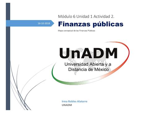 UnADM Mis actividades y contenido de apoyo Módulo 6 Unidad 1