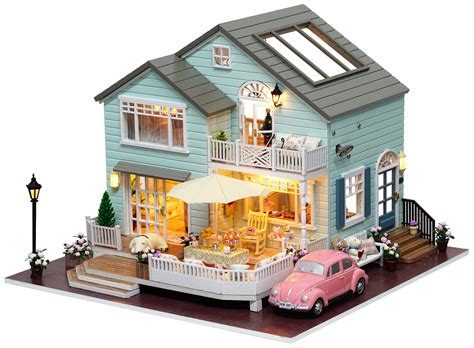 1 24 Diy Miniature Dollhouse Kit Queenstown Suburban House Etsy