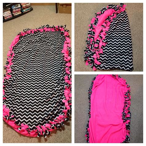 Made this tie blanket. Anti pill fleece from joann fabrics! No Sew Blankets, No Sew Fleece ...