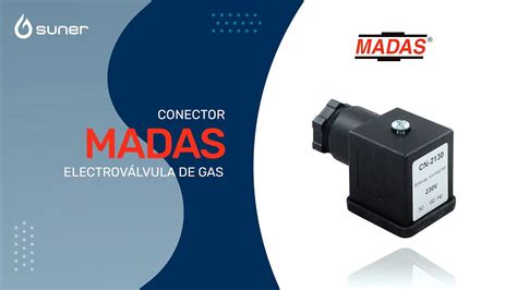 Conector Madas para electroválvulas de gas Código Suner 86 49035