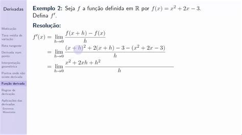 A Função Derivada De A B C D E