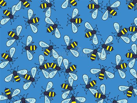 Bee wallpaper stock illustration. Illustration of pattern - 7201518