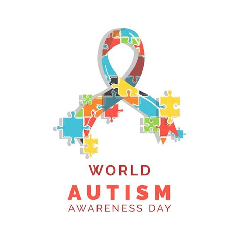 Dia Mundial Da Conscientizaçao Sobre O Autismo Vetor Premium