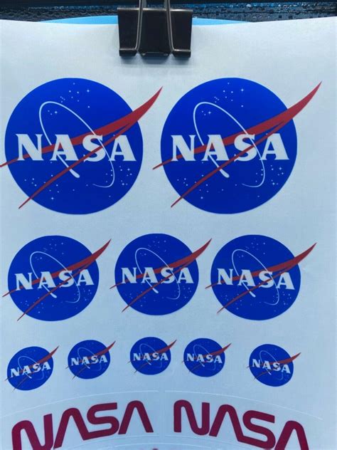 Nasa Logo Decals Set Clear Glossy 3845085769