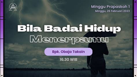 Ibadah Muda Minggu Prapaskah 1 GKI Kwitang 26 Februari 2023 YouTube