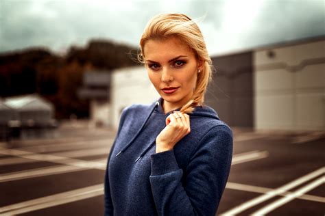 Wallpaper Blonde Miro Hofmann Portrait Depth Of Field Women