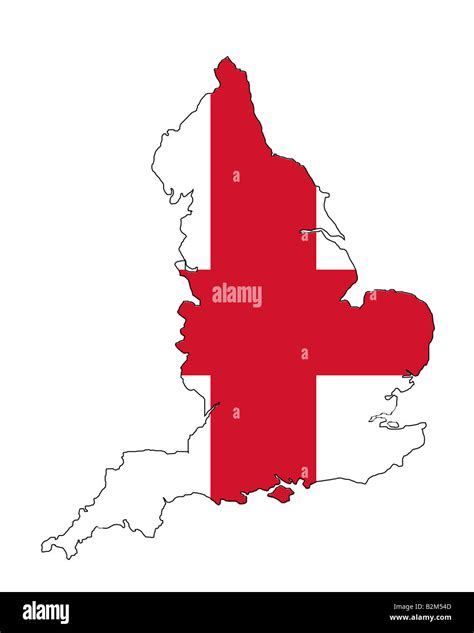 Map england on white background hi-res stock photography and images - Alamy