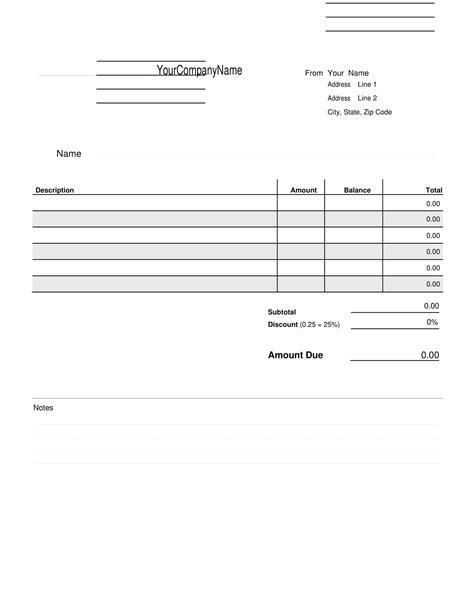 Free Printable Billing Statement Templates Excel Word Pdf