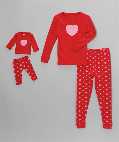 Take A Look At This Red And Pink Heart Pajama Set And Doll Outfit Toddler