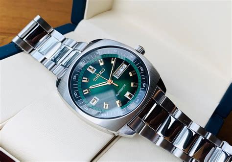 Seiko Recraft Automatic Green Dial Stainless Steel Men S Watch Snkm