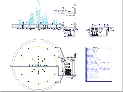 Installation For Circular Fountain In Autocad Cad Mb Bibliocad