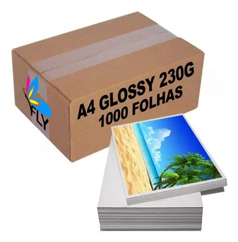 1000 Folhas Papel Fotográfico Glossy 230g A4 Promoção Frete grátis