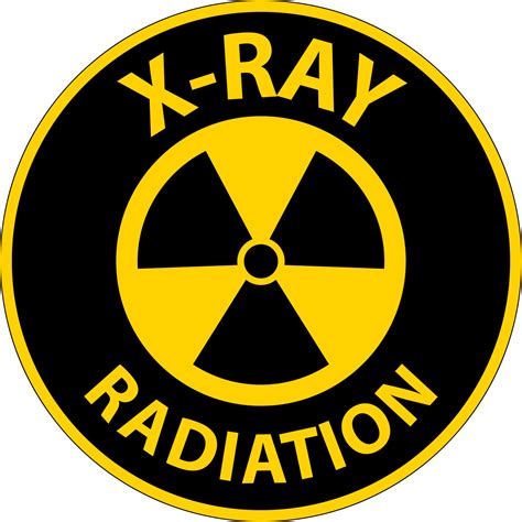 Warning X-Ray Radiation Sign On White Background 10814984 Vector Art at ...